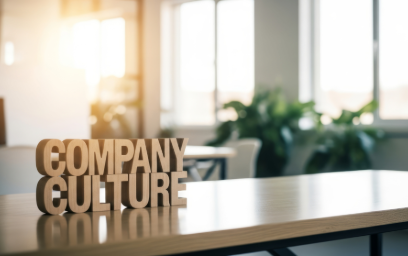 Leadership and organizational assessment illustration with evaluation metrics